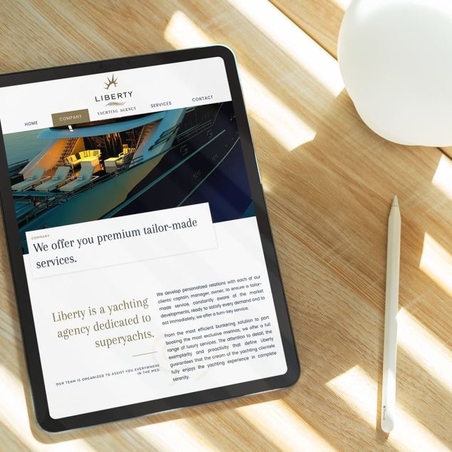 Création de site web à Cannes pour Liberty Yachts par Lueur Externe Agence web dans le 06