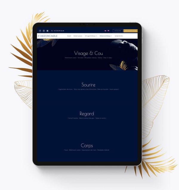 Création site internet Chirurgien Esthétique à Cannes, Côte d'Azur