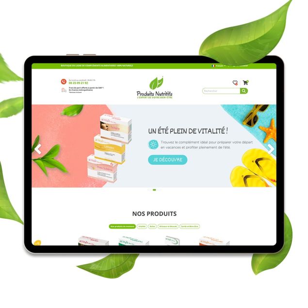 Site Responsive Ecommerce Compléments Alimentaires