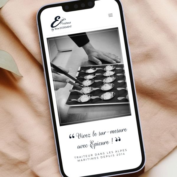 Développement Site internet à Grasse, alpes maritimes, pour Traiteur, Agence digitale Lueur Externe