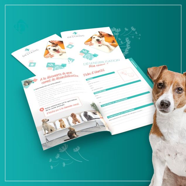 Création d'une brochure à Grasse pour laboratoire vétérinaire, agence de com' Lueur Externe