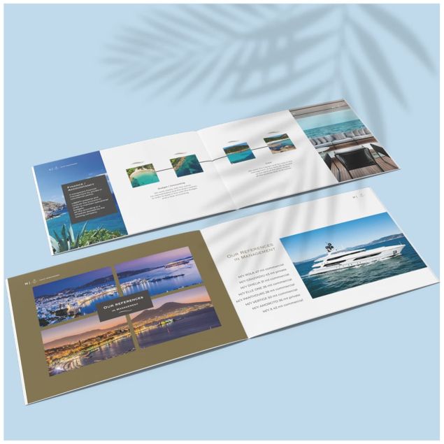 Création d'une brochure à Cannes pour Liberty Yachting Agency par Lueur Externe Agence de communication